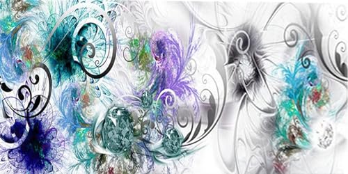 Kit broderie diamond grand format 5D avec strass et fleurs pour peinture diamant DIY 45x90cm