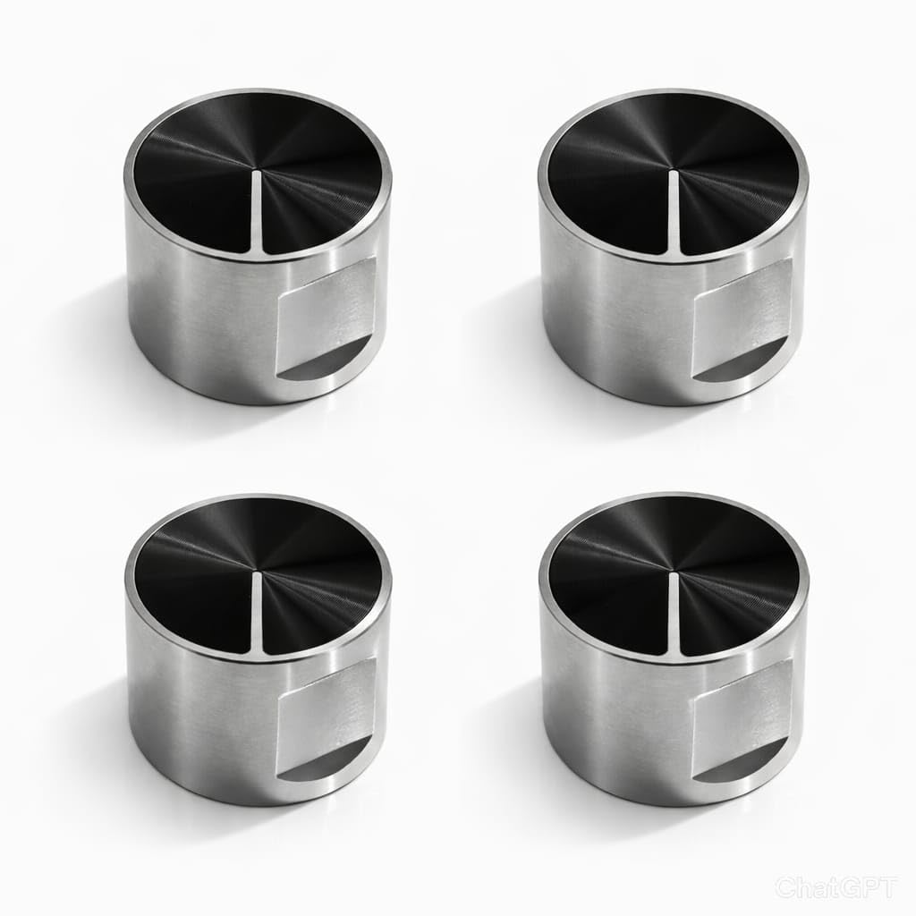 Everflame Universal Gas Stove Burner Knob | Premium Aluminium Finish Control Knobs | Heavy Duty Metal Replacement Knobs for LPG & PNG Gas Stove |…