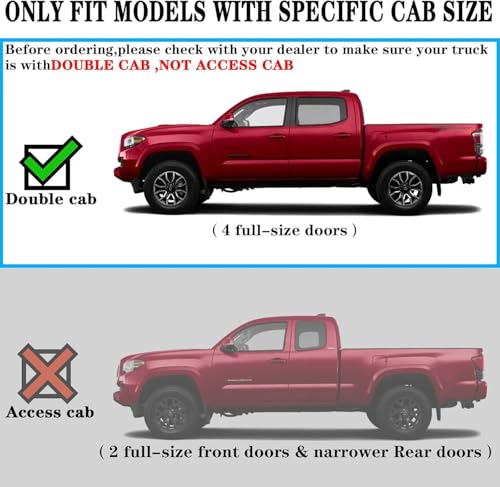Image of COMNOVA Two-Stairs Running Boards for 2005-2023 Toyota Tacoma Double Cab