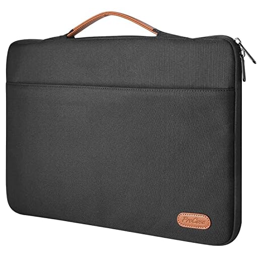 ProCase 12-12.9 inch Sleeve Case Bag for Surface Pro X 2017/Pro 7 6 4 3, MacBook Pro 13, iPad Pro Protective Carrying Cover Handbag for 11" 12" Lenovo Dell Toshiba HP ASUS Acer Chromebook -Black