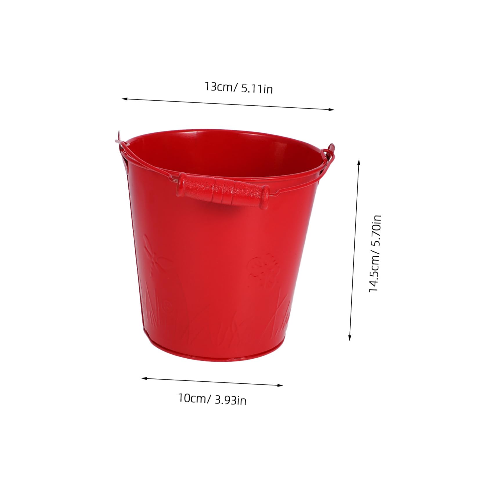 Beach Bucket Toy 4pezzi in Ferro con Shovel per Bambini | Atmosfera Estiva, Giocattoli da Spiaggia e Outdoor, Secchiello Leggero con Manico Robusto Colore Casuale