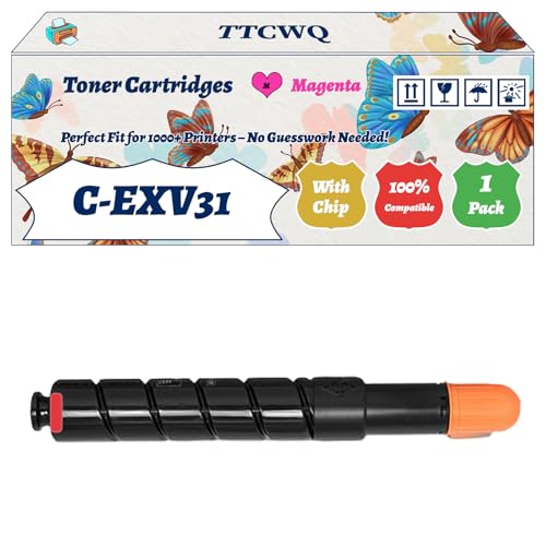 Compatible for Canon C-EXV31 Toner Cartridges Work for Canon iRC7055i iRC7065 iRC7065i iRC7260i iRC7270i Printers (1 Pack Magenta)
