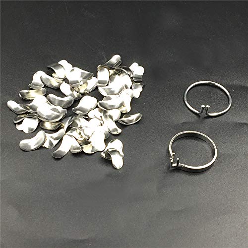 100Pcs Dental 35Μm Sectional Contoured Metal Matrices 2 Rings To Fill Tooth #TOP2