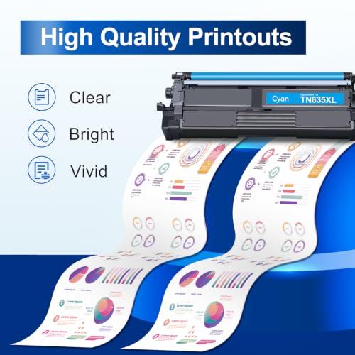 Image of InkNI TN635XL MFC-L8930CDW Toner Compatible for Brother TN635XL TN635 XL TN-635XL Toner Cartridges Work for MFC-L8730CDW HL-L8430CDW HL-L8430CDWT HL-L8570CDW MFC-L8970CDW MFC-EX575 Printer Ink 4 Pack
