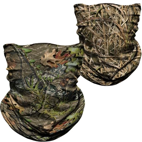 Image of WTACTFUL Camo Face Mask Men Women, 2-Pack Seamless Neck Gaiter Balaclava