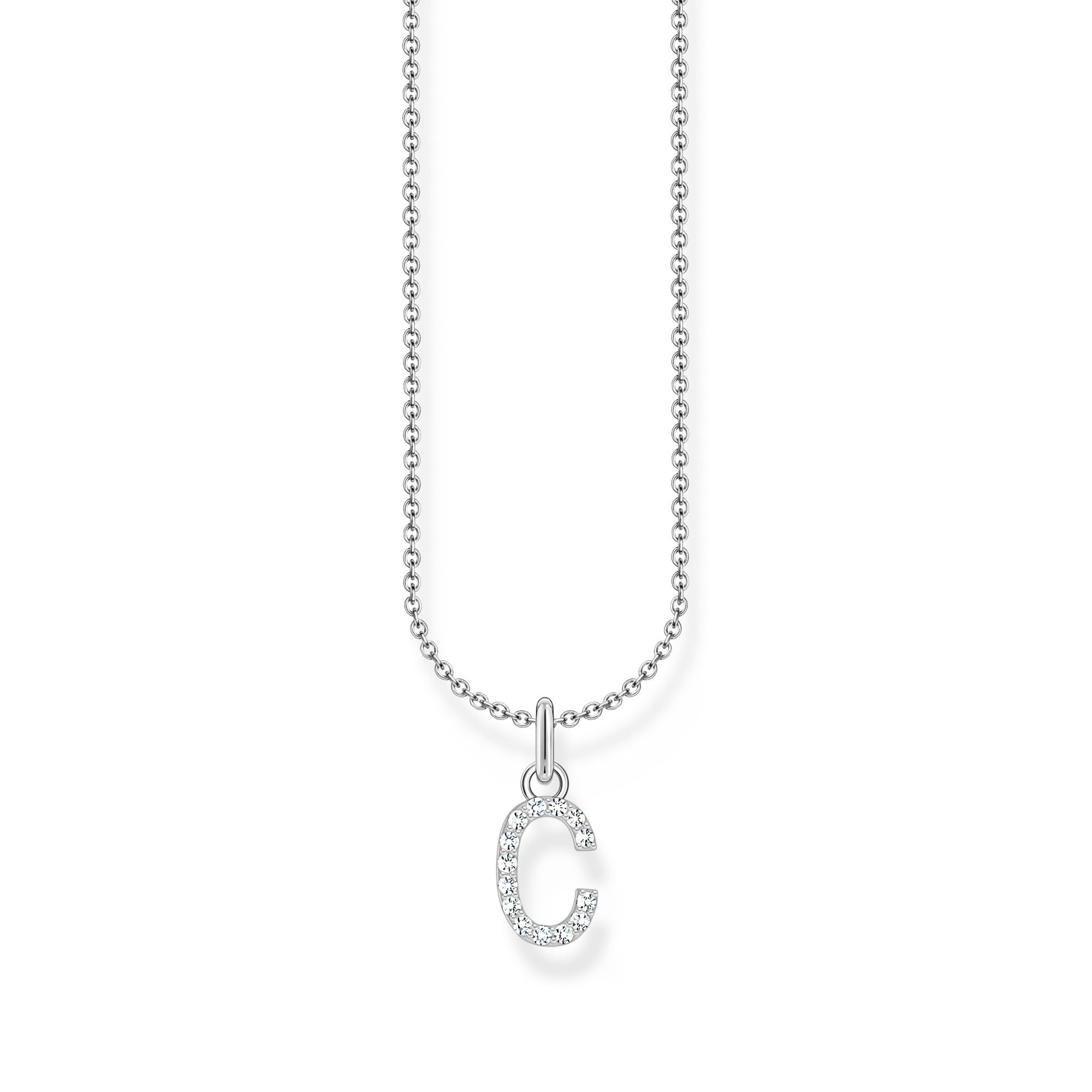 Thomas Sabo necklace letter B gold-plated silver with zirconia KE2241-414-14