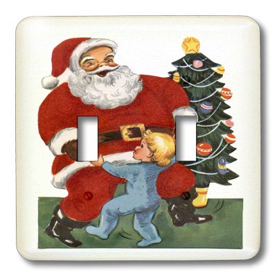 Père Noël dansant plaque interrupteur électricitée décorative fêtes - 3