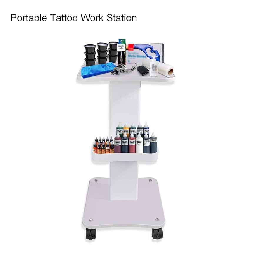 Amazon.co.jp: HUOXOU キャスター付きトロリーカート、3段