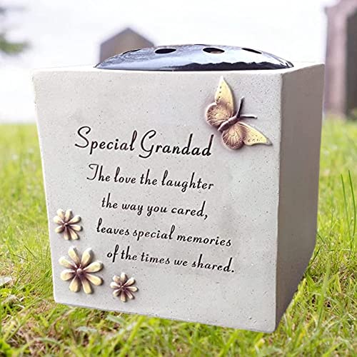 PHG Grave Vase Rose Bowl with Butterfly and Flowers, Grandad - Image 4