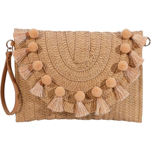 Sac en paille de plage et voyage pour femme avec sangle réglable