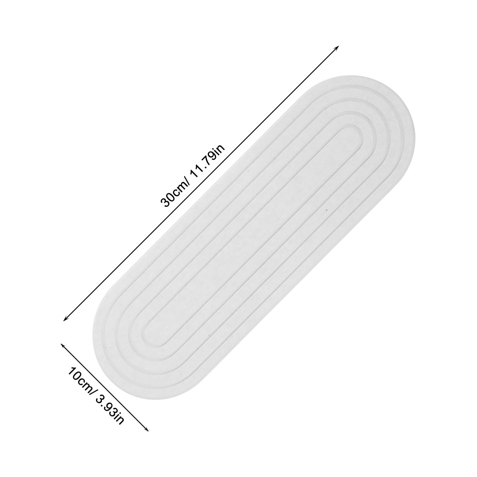 Vassoio in Pietra Diatomacea Bianco Assorbente per Bagno e Cucina Supporto in Legno Stabile e Asciugatura Rapida per Porta Bicchiere da Denti