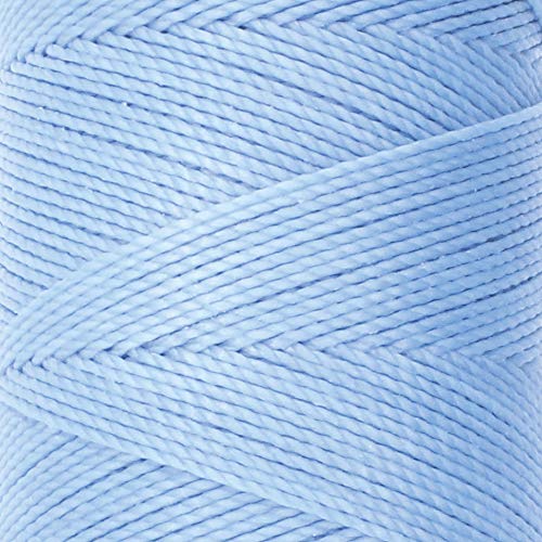 The Beadsmith Knot It Waxed Polyester Cord, Cornflower Blue Color, 0.7mm Diameter, Light Wax, 144 Meters (472 Feet) Per Spool - Image 3
