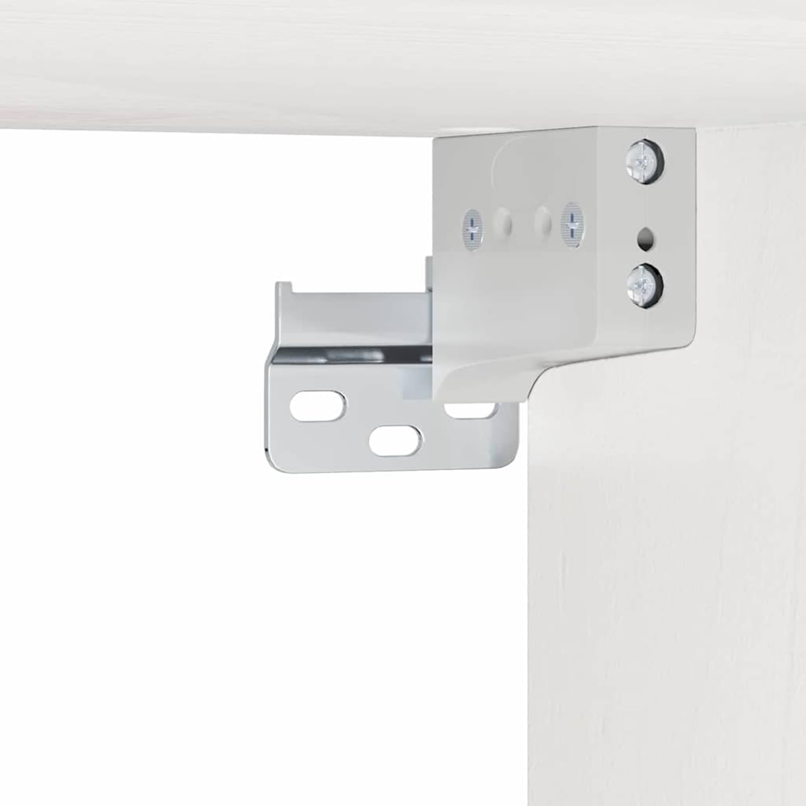 Wandnachttisch Weiß 39x33x33 cm Kiefermassivholz mit 2 Schubladen | Massivholz Kiefer – robust & natürliche Optik，Wandmontage spart Platz，leichte Pflege mit feuchtem Tuch