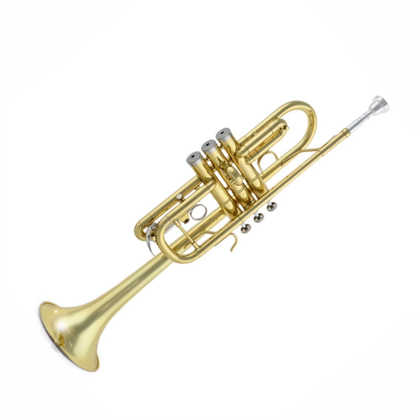 Standard Trąbka Trąbka Instrument C Klucz Profesjonalny Mosiądz Srebrzona Stal Nierdzewna Standard Trwały Ton