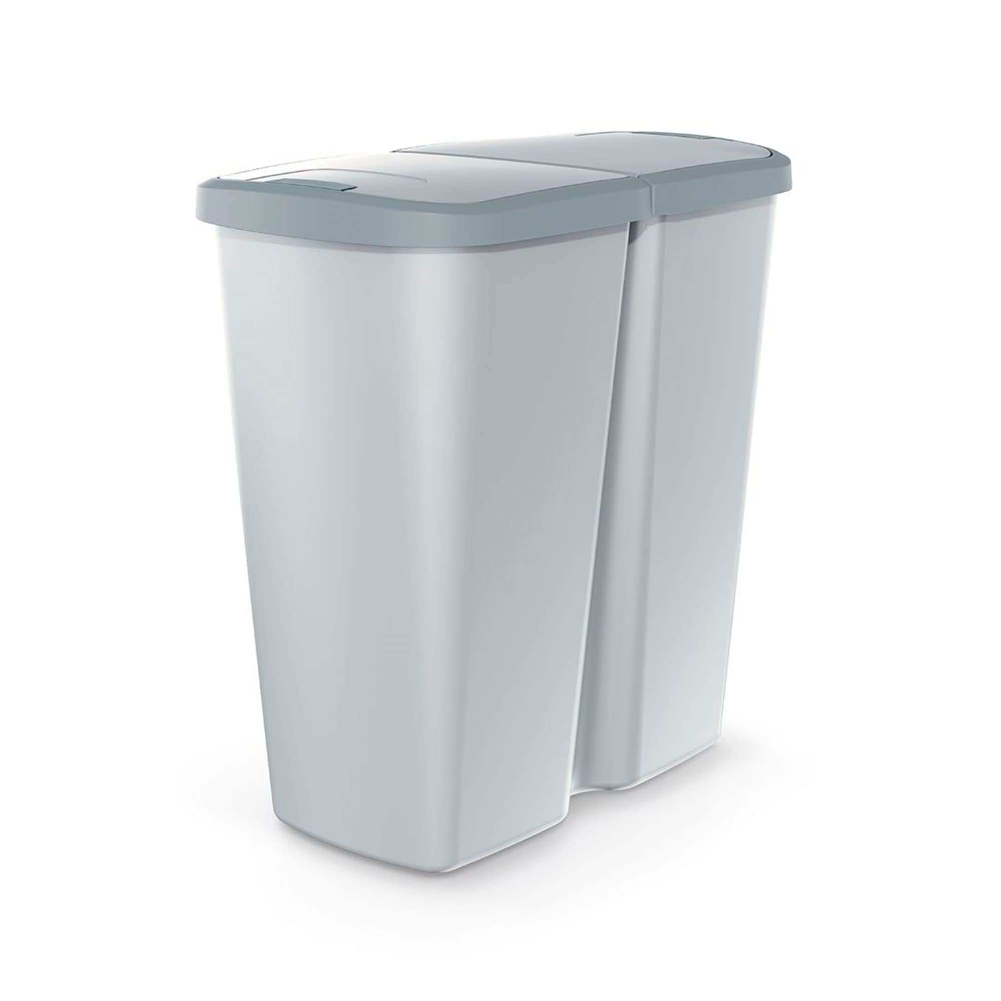 KEDEN Waste Bin with 2 Independent Lids 45L
