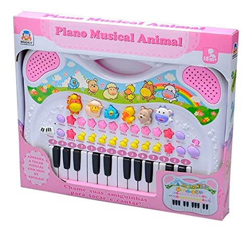 Piano Musical Animal Braskit Rosa