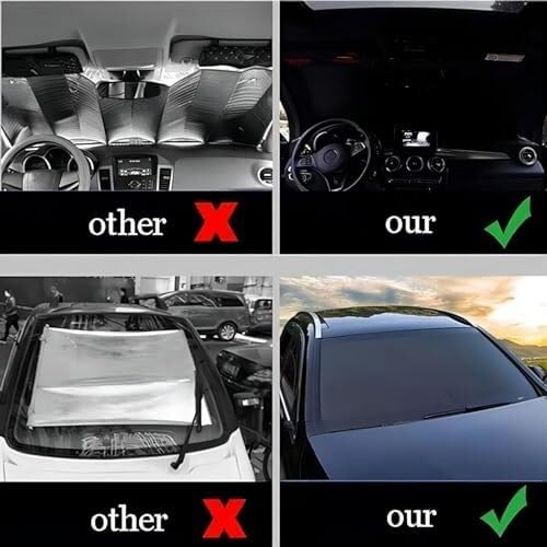 Sonnenschutz Sonnenschutz Für die Windschutzscheibe des Autos Für AAA, UV-Schutz Für die Frontscheibe, babyfreundliches weißes Autozubehör Sonnenschutzblende(White)
