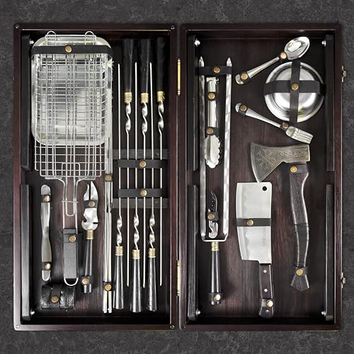 Set de accesorios para parrilla BBQ de 39 piezas miniatura 2