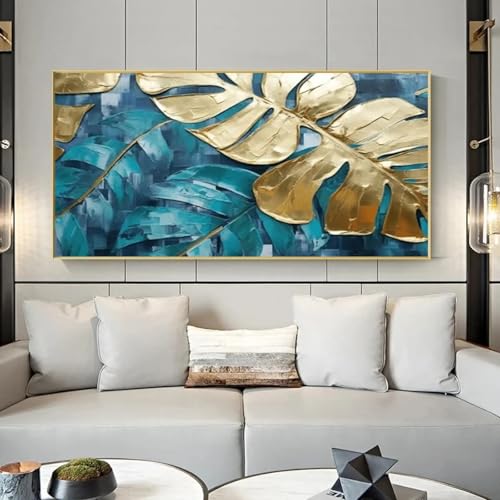 Décoration murale Monstera avec cadre pour bureau et salon moderne
