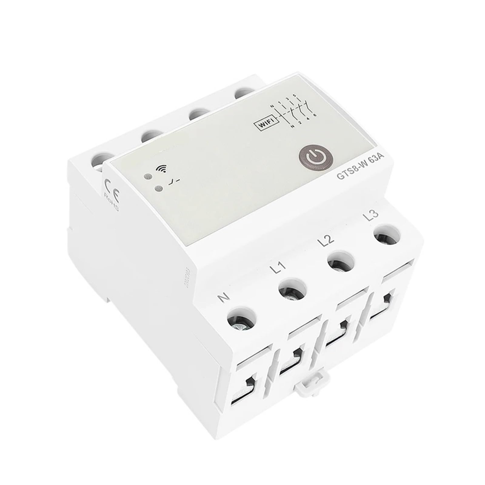 GTS8-W Smart Time Relay Switch 4P 63A 80A DIN Rail for Smart Home Wireless Remote Control Switch IDGTTLDF(GTS8-W-4P-80A)