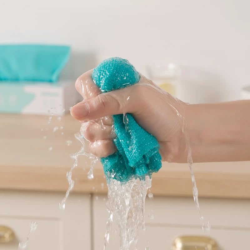 Image of 50 Count Replacement Cloths Snap Grip Mini Mop, High Absorbency Lint-Free, Wet and Dry Cleaning Pads for Cabinets, Walls, Windows & Floors, Washable Reusable Economical Pack, 8 inchx8 inch