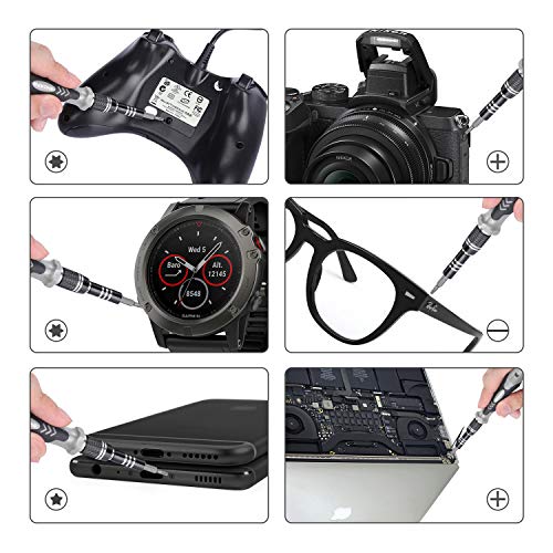 Computer-Repair-Kit-122-in-1-Magnetic-Laptop-Screwdriver-Kit-Precision-Screwdriver-Set-Small-Impact-Screw-Driver-Set-with-Case-for-Computer-Laptop-PC-for-iPhone-Watch-Ps4-DIY-Hand-Tools-Grey
