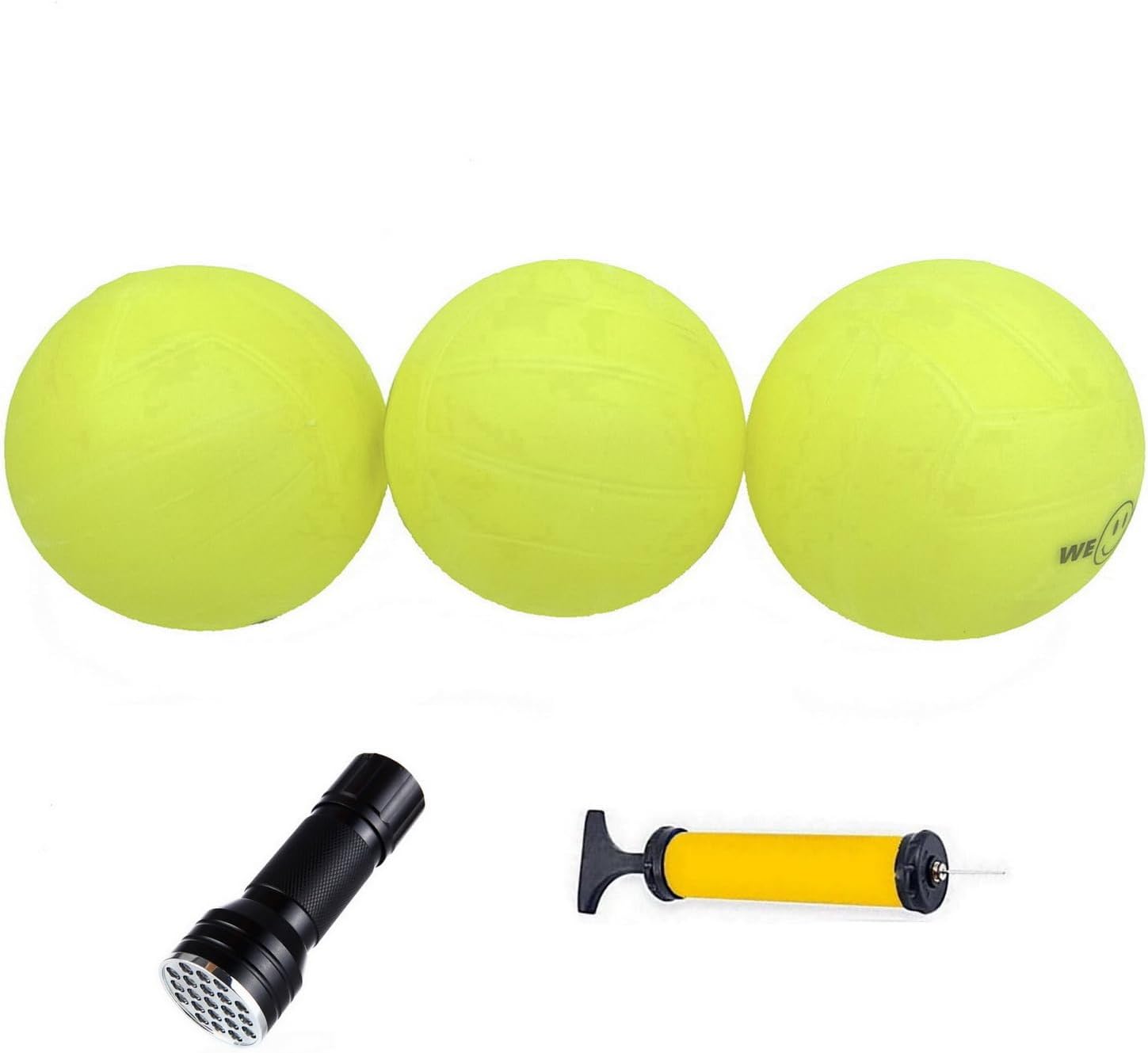 Spike Replacement Balls, Roundnet Game Extra Balls, Glow in The Dark Ball, Lawn Beach Water Pool, Yard Pong Bucket Toss Game Ball - Play at Night, Light Up for 20-30 Minutes