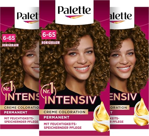 Palette Intensiv Creme Coloration 6-65/645 Honigbraun (115 ml) permanente Haarfarbe für leuchtende langanhaltende Farbbrillanz & 100% Grauabdeckung