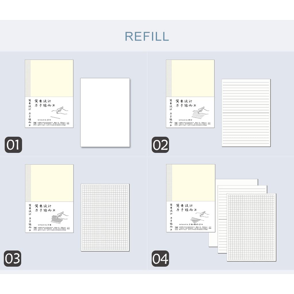 Copertina in Vera Pelle con Carta a Quadretti A5/a6/b6 Sketchbook Planner Quaderni retrò Diari Diario Cover Cancelleria Blocco Note (F B6)