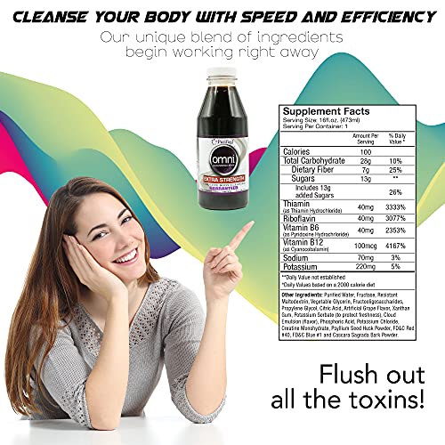Omni Detox Cleanse Drink - Full Body Detox Juice - Grape Flavor - 100% Naturally Formulated Whole Body Detox System - Quick Body Cleanse Enriched with Vitamins & Minerals, 16 oz - Two Pack - Image 3