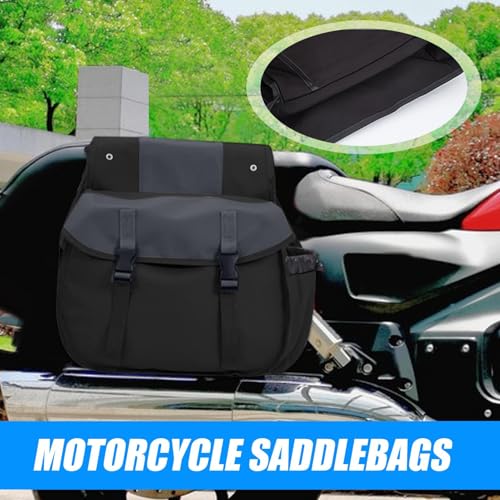 Sacs de selle latéraux moto étanches rigides avec sac arrière de queue - 7