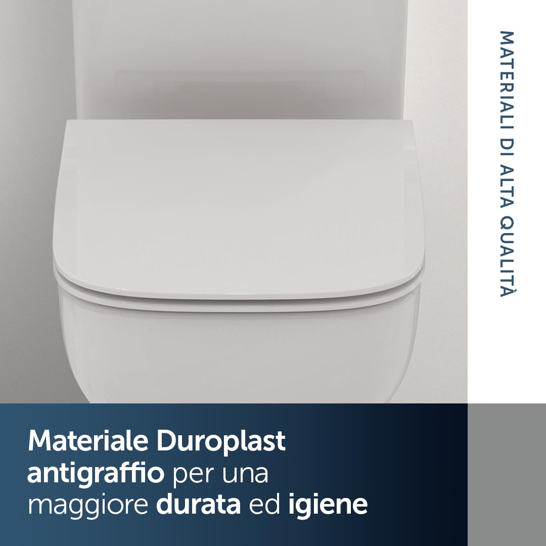 Ideal Standard i.life A sedile WC con SoftClose, sottile – Bianco (Alpin)