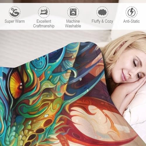 Couverture lit dragon flanelle douce pour canapé et bébé - 4