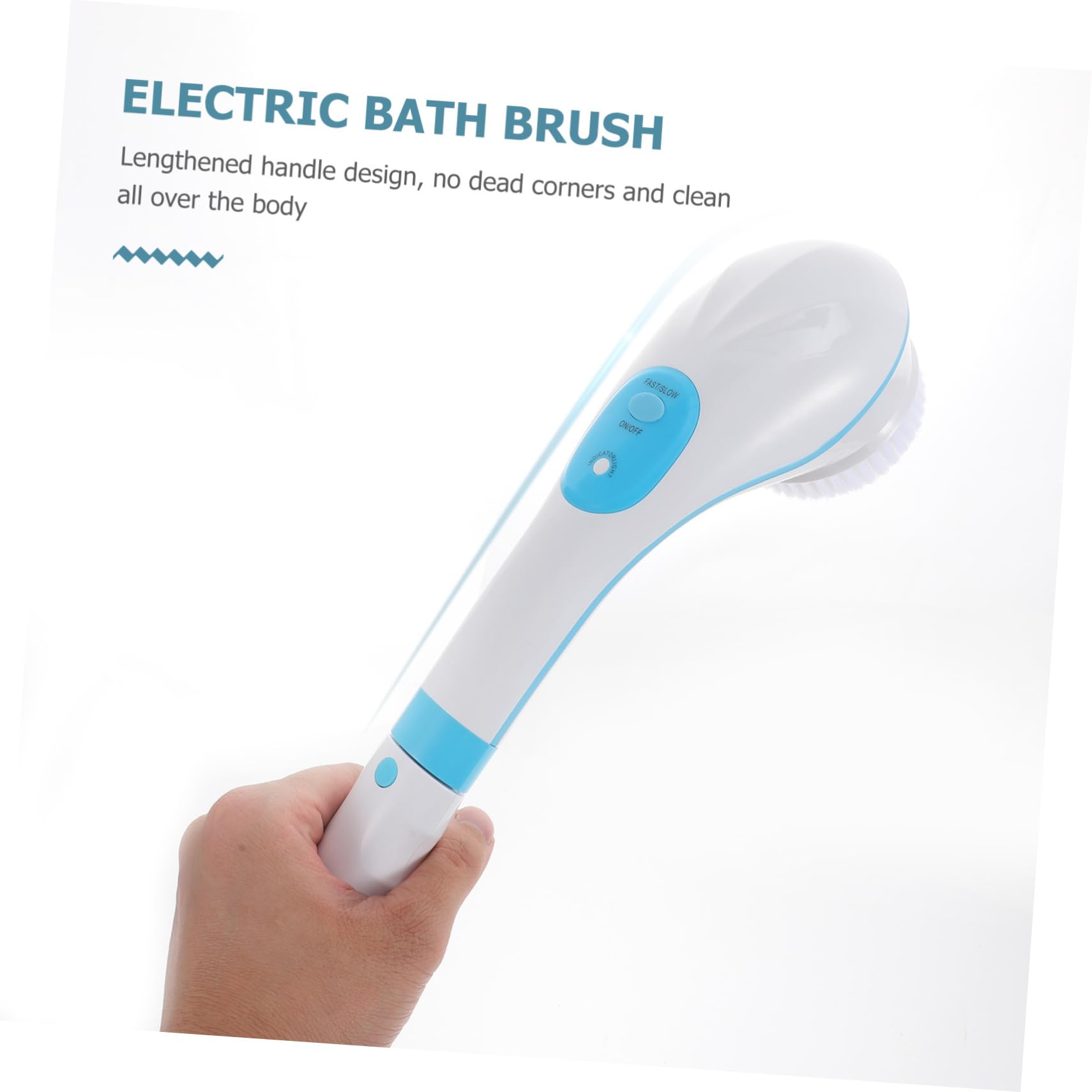 Elektrische Badebürste mit Langem Griff, Multifunktional, Blau