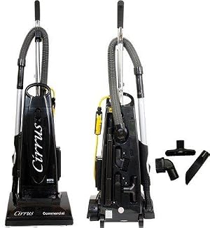 Cirrus CR9100 Commercial Bagged Upright Vacuum Cleaner 50 3-Wire Quick-Change Cord Metal Telescopic Wand and 14 Brushroll Clean