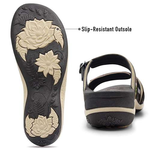 Image of Gold Pigeon Shoes SIGNATURE Comfort Walking Slides Sandals for Women | Arch Support, Waterproof, Non-Slip