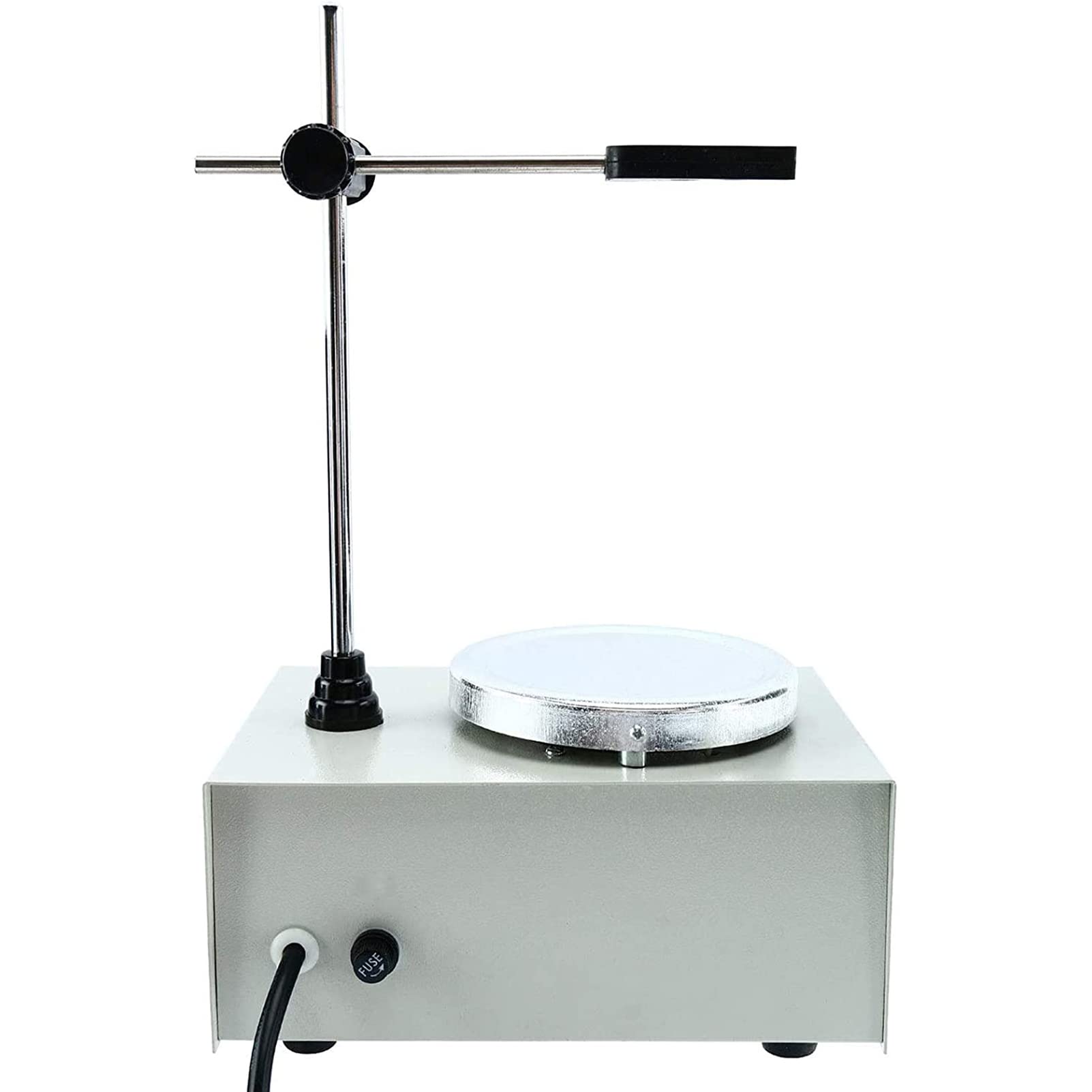 Agitador magnético, Mezclador magnético, Placa calefactora de Laboratorio de 1000 ml, Capacidad de Mezcla de 380 ℃, Mezclador con Calentamiento Ajustable y Barra de agitación, 0-2200 RPM, co