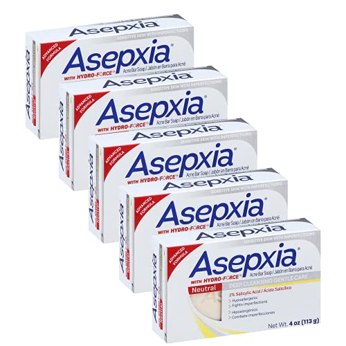 Asepxia Cleansing Bar Neutral, 4 Ounce Multipack (Pack of 5)