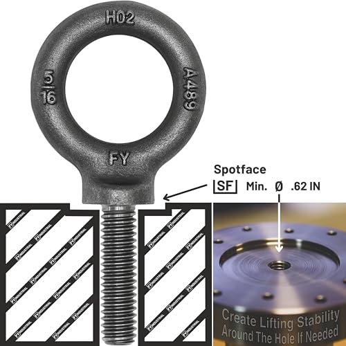 Image of 10 Pcs Lifting Shoulder Eye Bolts 5 /16 inch-18 X 1-1 /8 inch