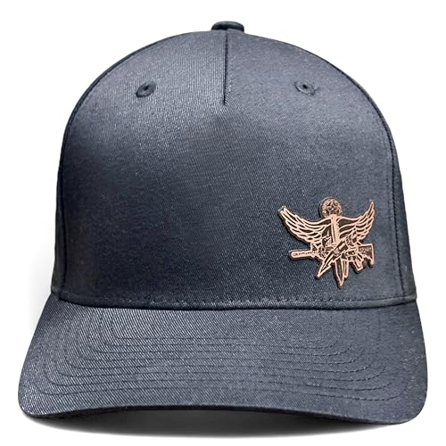 Baseball Hat with Master SWAT Operator Insignia - Black with Rawhide Patch - L/XL Large/X-Large - Hat with a Premium Flexible Band