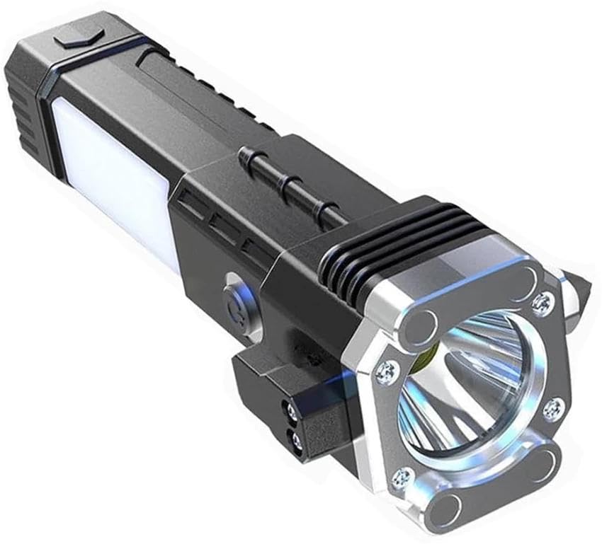 Quickart Rechargeable LED Flashlight with Power Bank Torch, Safety LED Light, Hammer Design Camping Hiking Travelling, Cutter, Car Rescue Torch with Hammer Window Glass, with Strong Magnets (B0D53TT7RT) Amazon Price History, Amazon Price Tracker