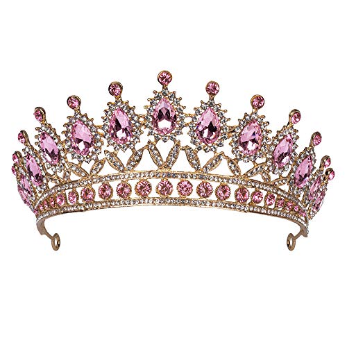 Corona de princesa que no se cae para bailes de graduación y novias