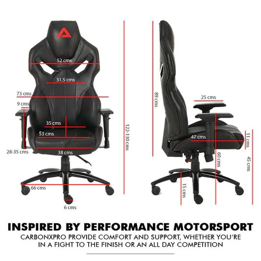 Image of ASTRIX Gaming Chair - Monza Series (Black) | Ergonomic High-Back Chair with Lumbar Support, Reclining Backrest & Adjustable Armrests for Gamers, Office & Home Setup