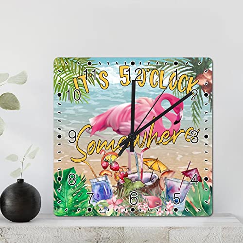 Horloge murale It's Five O'clock Somewhere grand format peint - 2