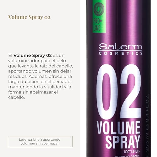 SALERM - Spray Voluminizador Cabello - Pro Line Volume Spray 02-250 ml - Levanta la Raíz - Aporta Volumen al Cabello sin Apelmazar - Resistente a la Humedad - Larga Duración - Termo Protector - imagen 2