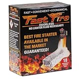Fast Fire Odorless Fire Starter Cubes – Individually Wrapped Cubes for Grills, Fire Pits, Charcoal Chimneys, Camping & Indoor Fireplaces (18 Count)