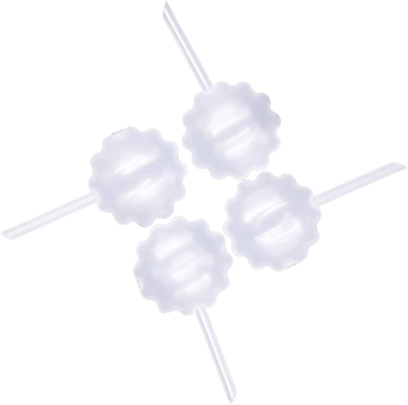 EKIND Plastic Squeeze Transfer Pipettes Suitable for Chocolate, Cupcakes, Strawberries, Ice Cream, Cakes, Children's Painting, Kitchen (4ml, Flower, Pack of 50)