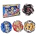 Toupie 4pcs Set,toupie Burst Set,4D Set toupie Metal Fusion avec Arena Metal Fight,Set Jouets Classiques pour La Fête des Enfants- 4 toupie + 2 Lanceurs (B)