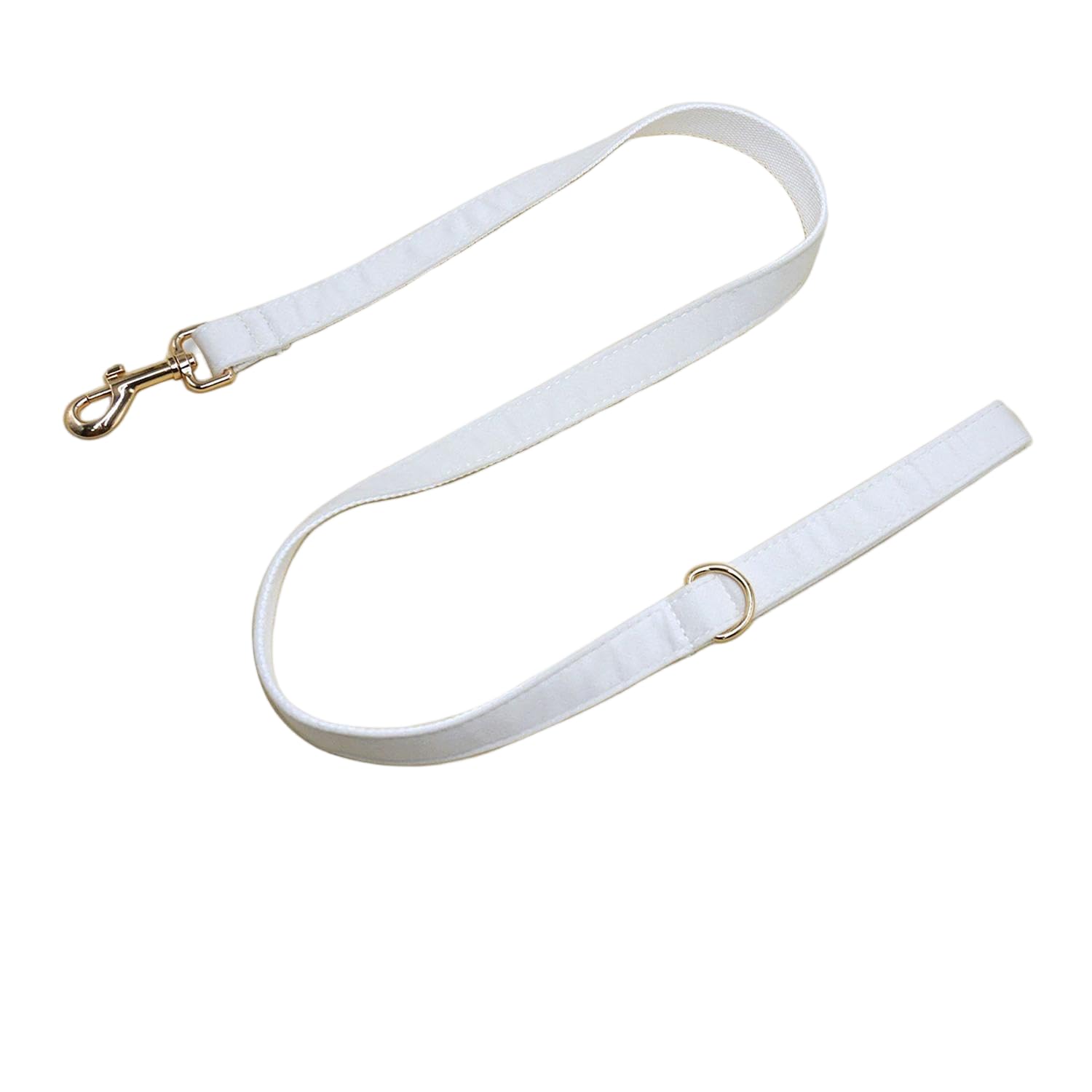 Dog Leash with Metal Clip, Multiple Colors, Width 0.79 inches, Length 3.6 feet, in the Same Color as the Collar(White, Match XS/S Size Collar)