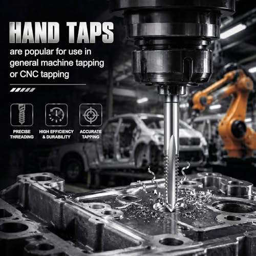 Image of Gisafai 3 Pcs Hss Tap Set Taper Plug and Bottoming Hand Taps, 1 /4 inch-20